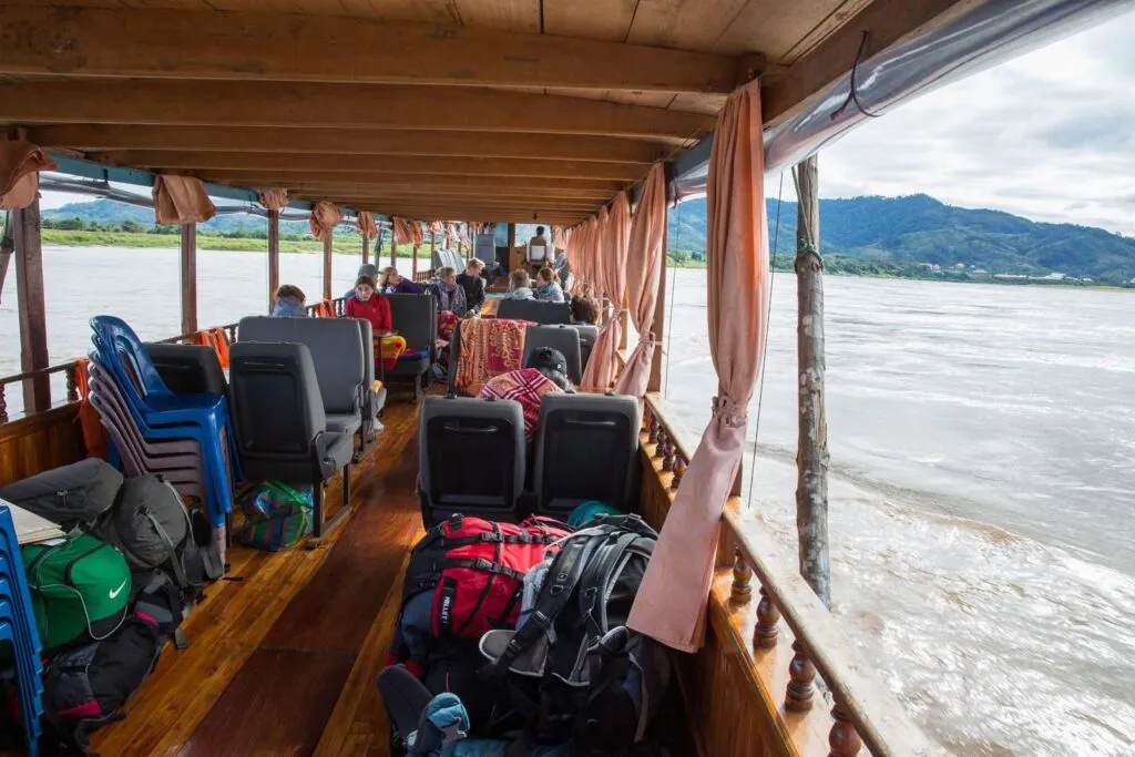 Slow-Boat inside view - Laos Visa and Travel Tours Inside the view of the slowboat