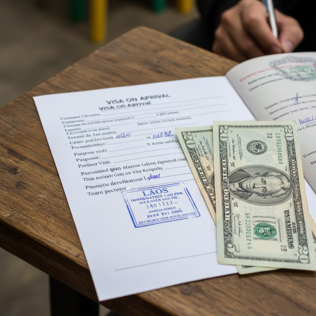 Tour Detail - Layout 2 - Laos Visa and Travel Tours Laos Visa on Arrival application paperwork.