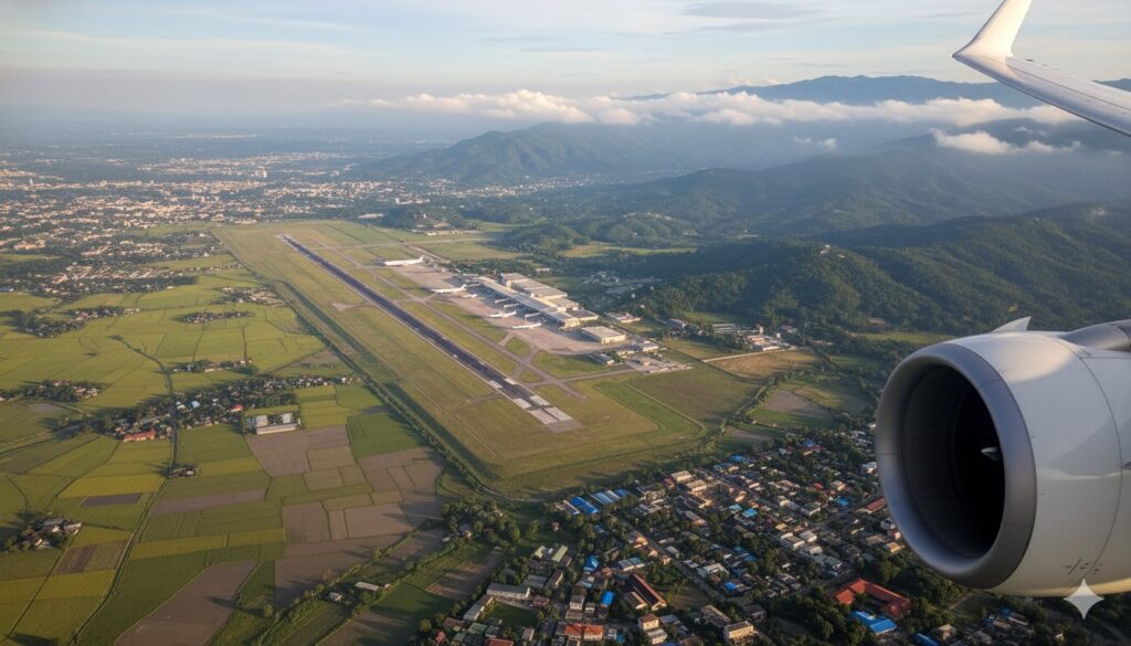 Birds eye view of Chiang Mai Airport