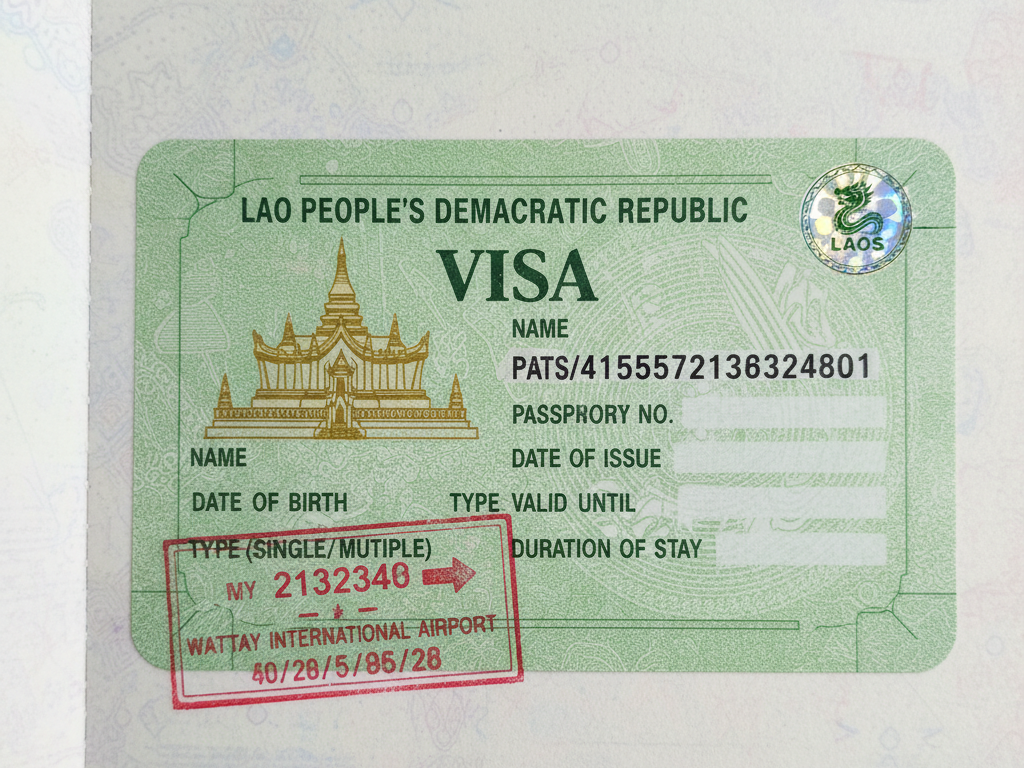 Travel Visa Laos Example